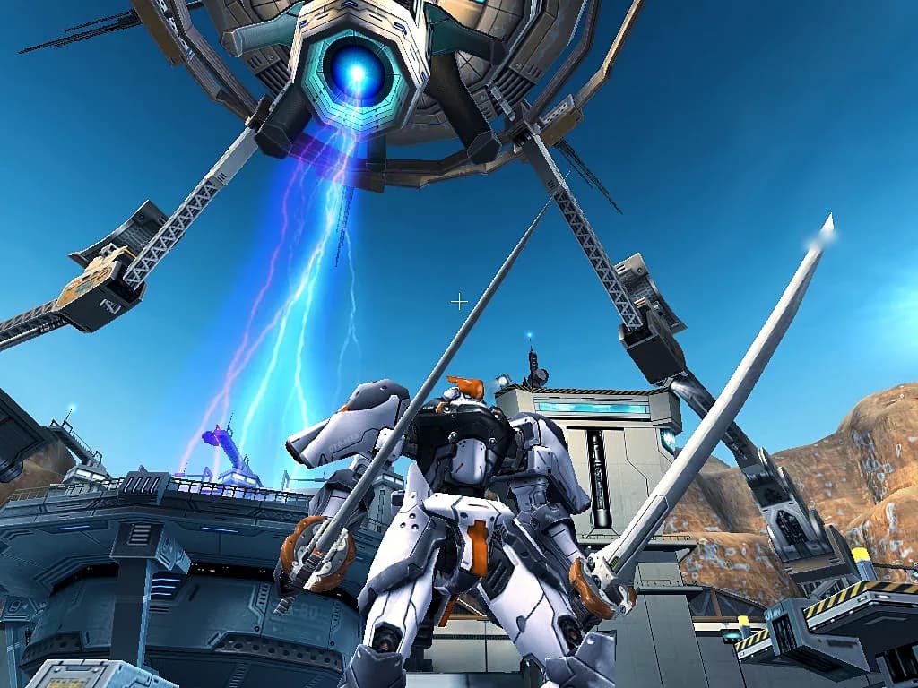 Oversteel: twin blades under the orbital cannon