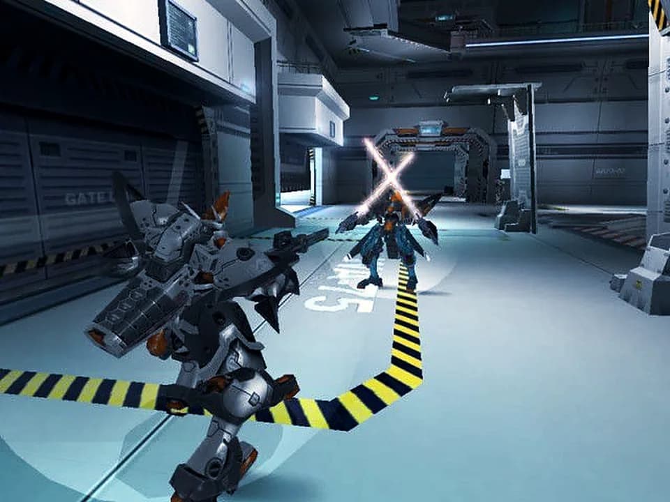 Oversteel: a saber duel in the hangar corridor