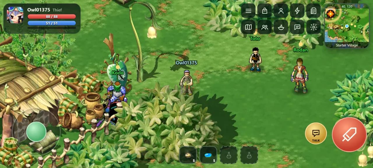 Groveheart Online: adventurers meeting in the starter village